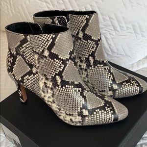 Banana Republic heeled snakeskin booties